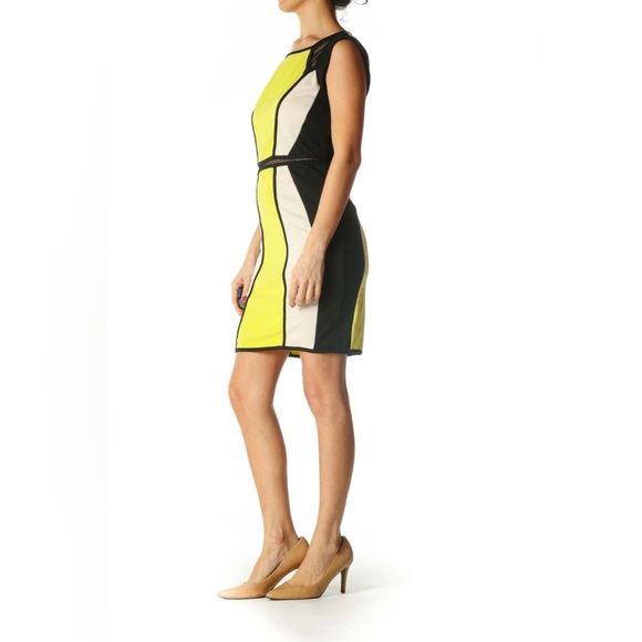 Beautiful Black and Yellow Dress - Picture 3 of 10